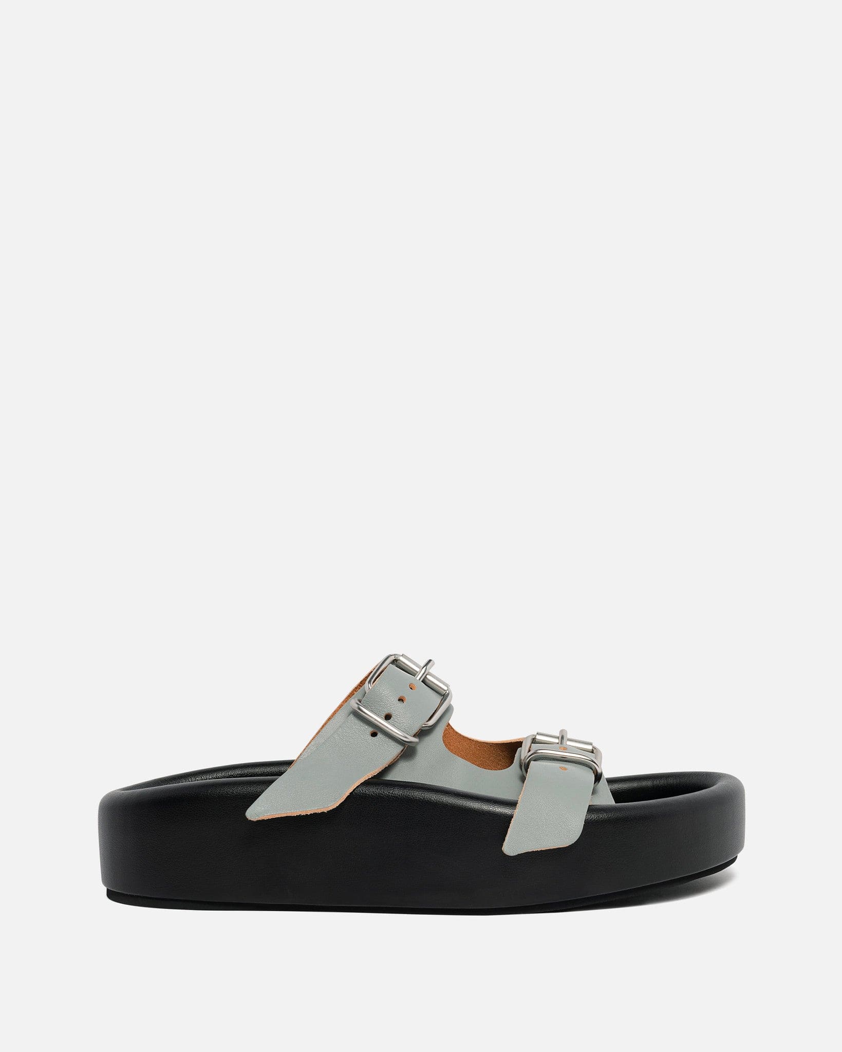 MM6 Maison Margiela Women Sandals Two-Strap Sandal in Wrought Iron/Black