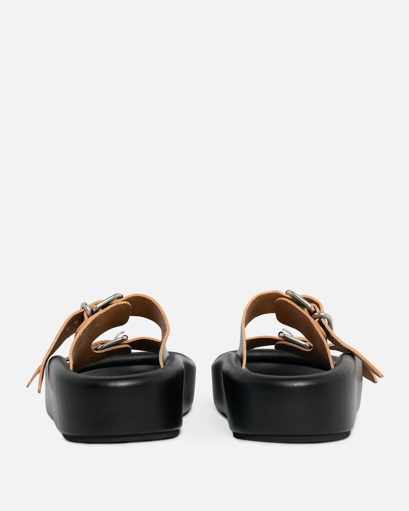 MM6 Maison Margiela Women Sandals Two-Strap Sandal in Wrought Iron/Black