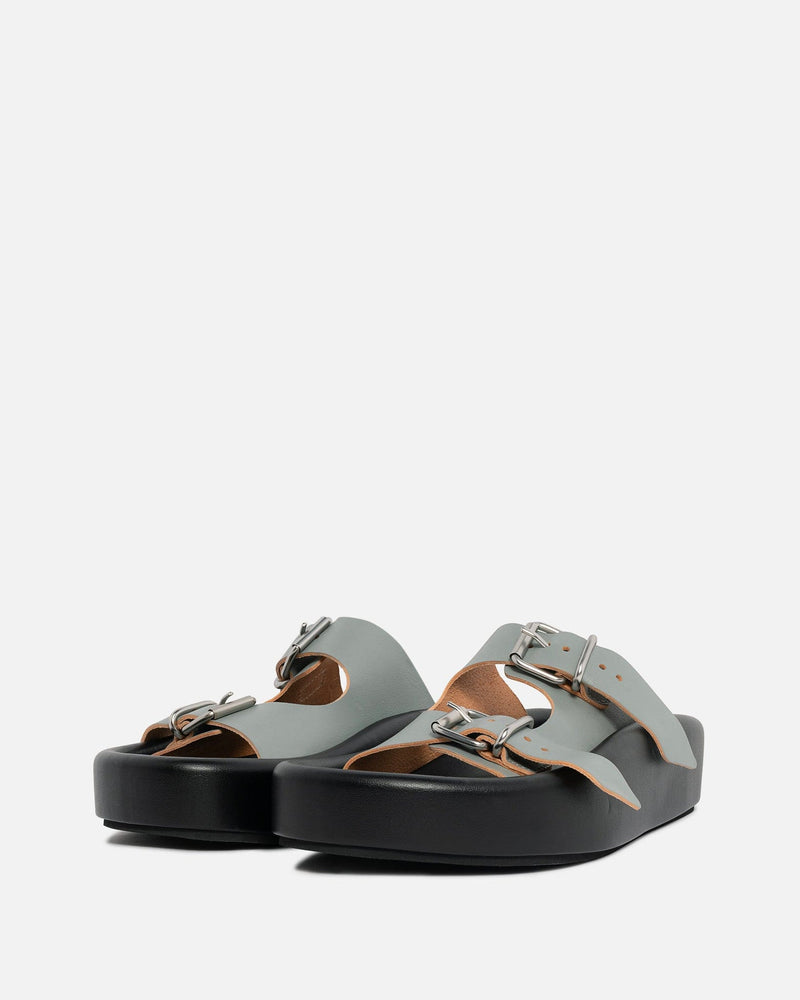 MM6 Maison Margiela Women Sandals Two-Strap Sandal in Wrought Iron/Black