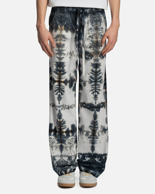 Nahmias Men's Pants Tye Dye Baggy Trousers in Blue Tie Dye