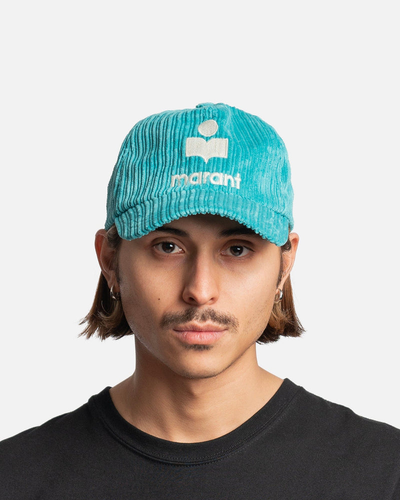 Isabel Marant Homme Men's Hats Tyron Cap in Aqua