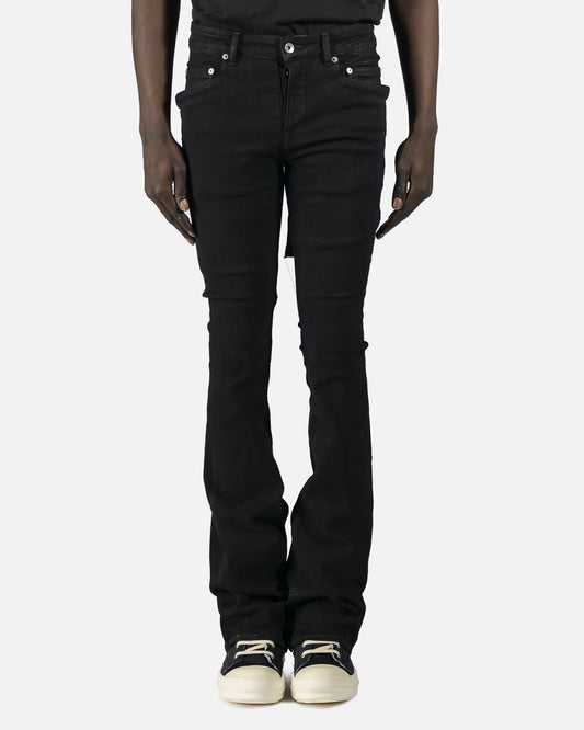 Rick Owens DRKSHDW Men's Jeans Tyrone Bootcut Denim in Black