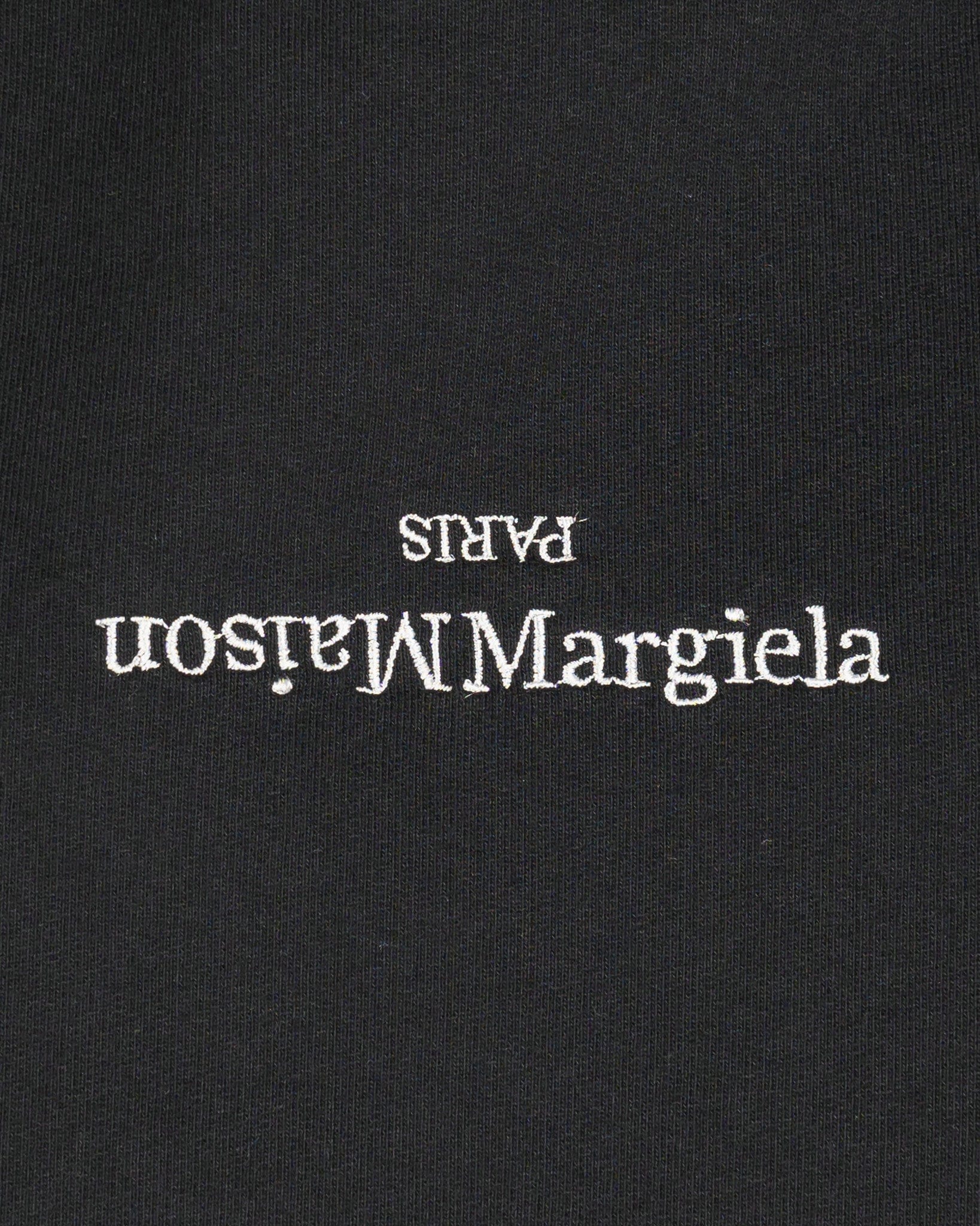 Maison Margiela Men's Sweatshirts Upside Down Logo Hoodie in Black