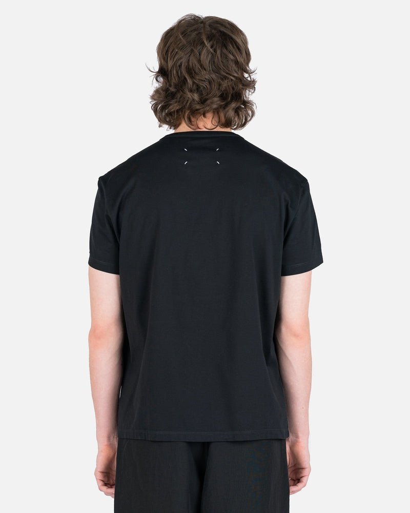 Maison Margiela Men's T-Shirts Upside Down Logo T-Shirt in Black