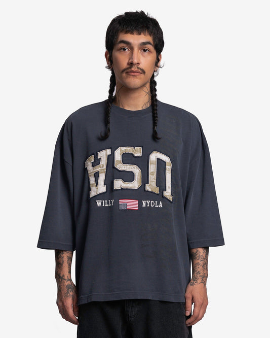 Willy Chavarria Men's T-Shirts USA Buffalo T-Shirt in Blue Mood