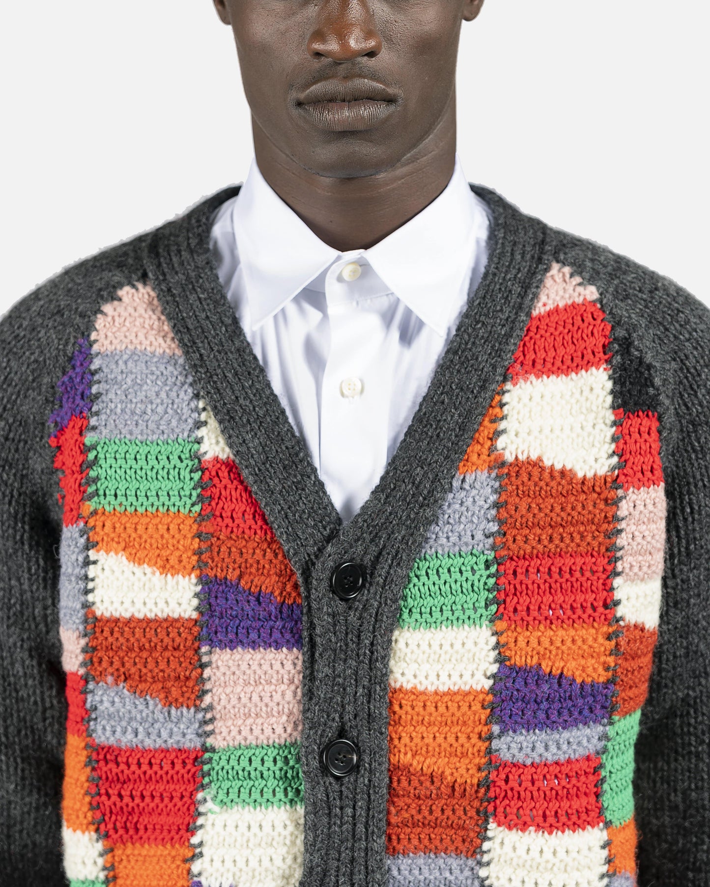 Marni mens sweater V-Neck Cardigan in Multi