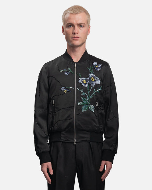 Dries Van Noten Men's Jackets Vaksel Sequined Jacket in Black