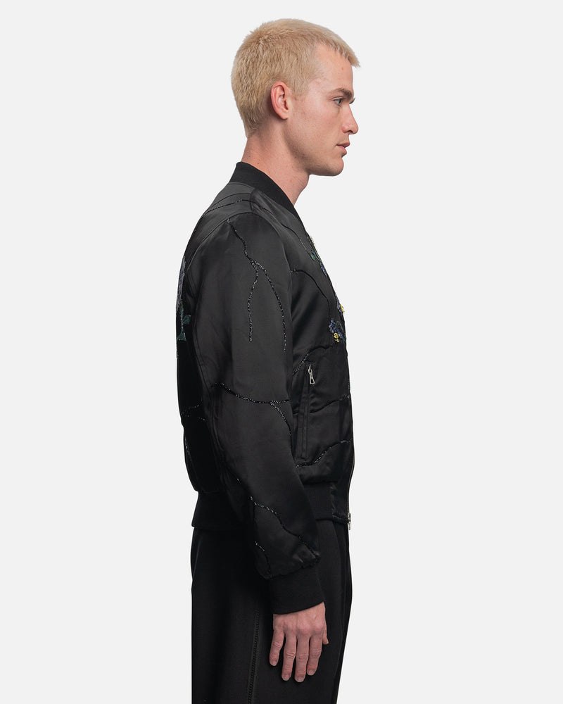 Dries Van Noten Men's Jackets Vaksel Sequined Jacket in Black