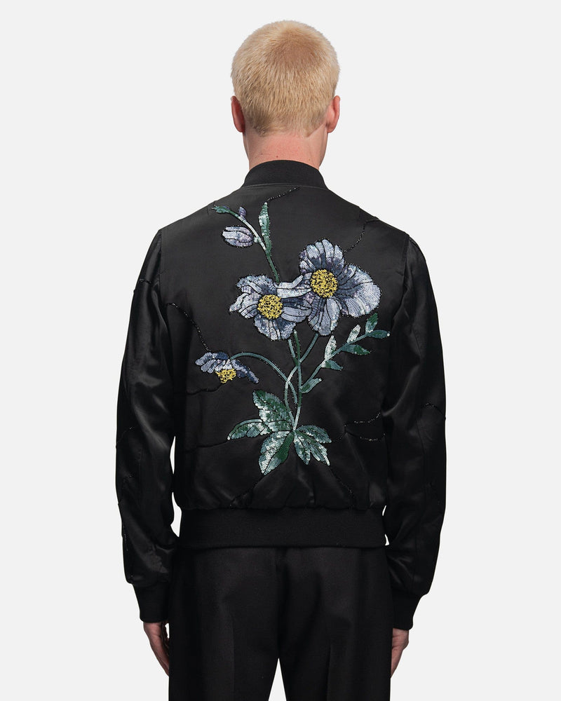 Dries Van Noten Men's Jackets Vaksel Sequined Jacket in Black