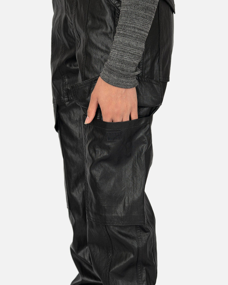 Isabel Marant Etoile Women Pants Vayonili Faux-Leather Pants in Black