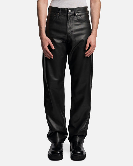 MISBHV Men's Pants Vegan Leather Trousers in Black