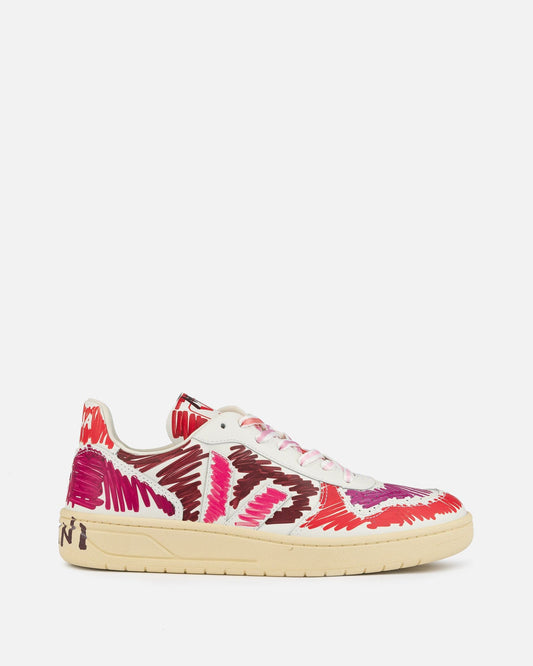 Marni Men's Sneakers Veja V-10 Leather in Marsala