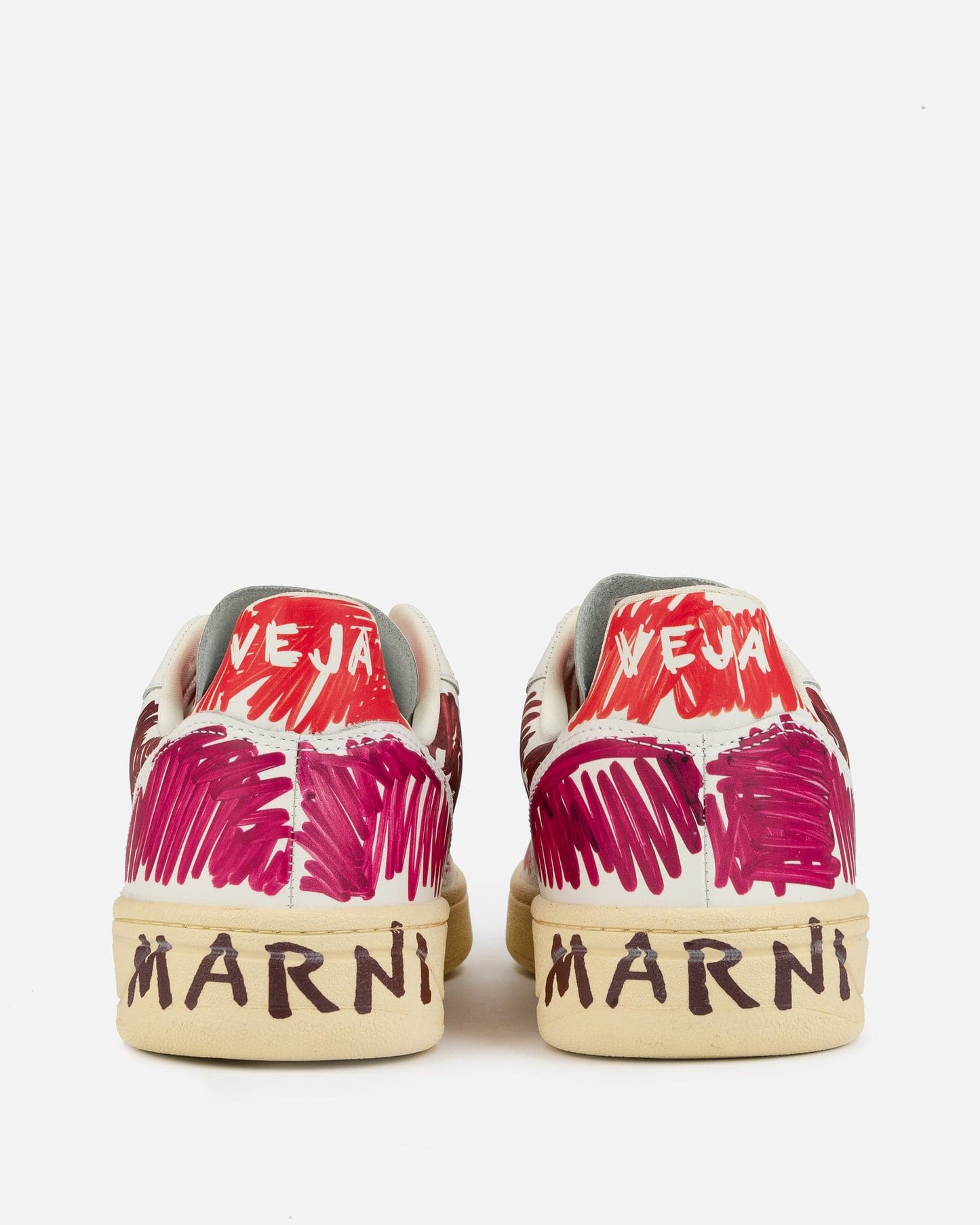 Marni Women Sneakers Veja V-10 Leather in Marsala