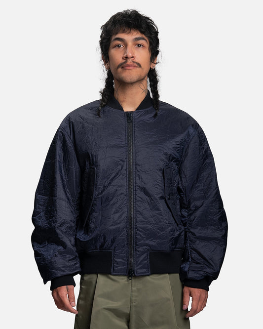 Dries Van Noten Men's Jackets Vellow Jacket in Navy