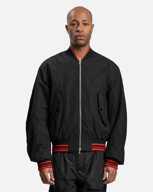 Dries Van Noten Men's Jackets Vellow Patch Jacket in Black