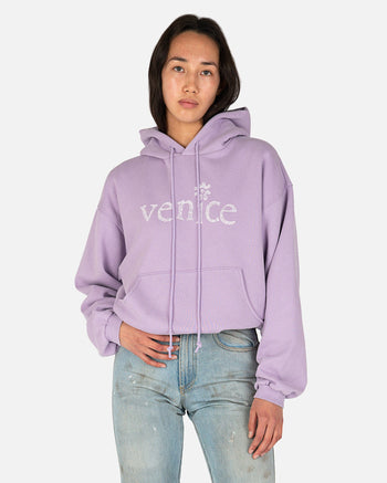 ERL Women Sweaters Venice Knit Hoodie in Pink