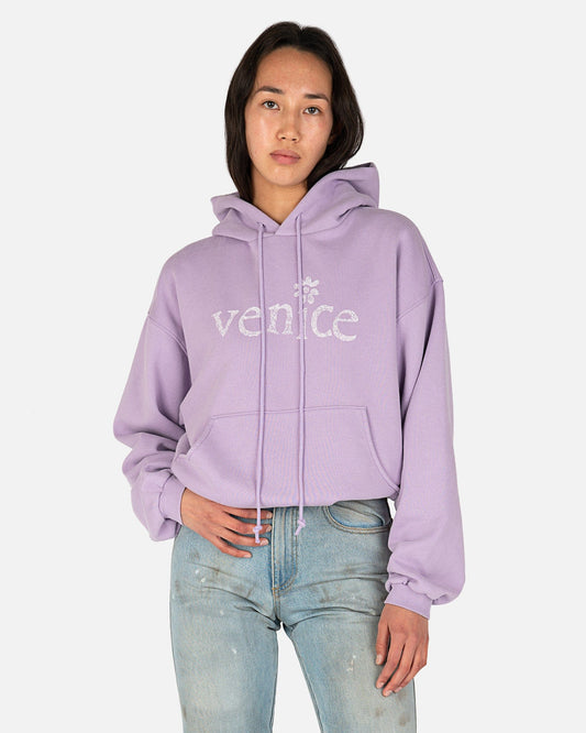 ERL Women Sweaters Venice Knit Hoodie in Pink