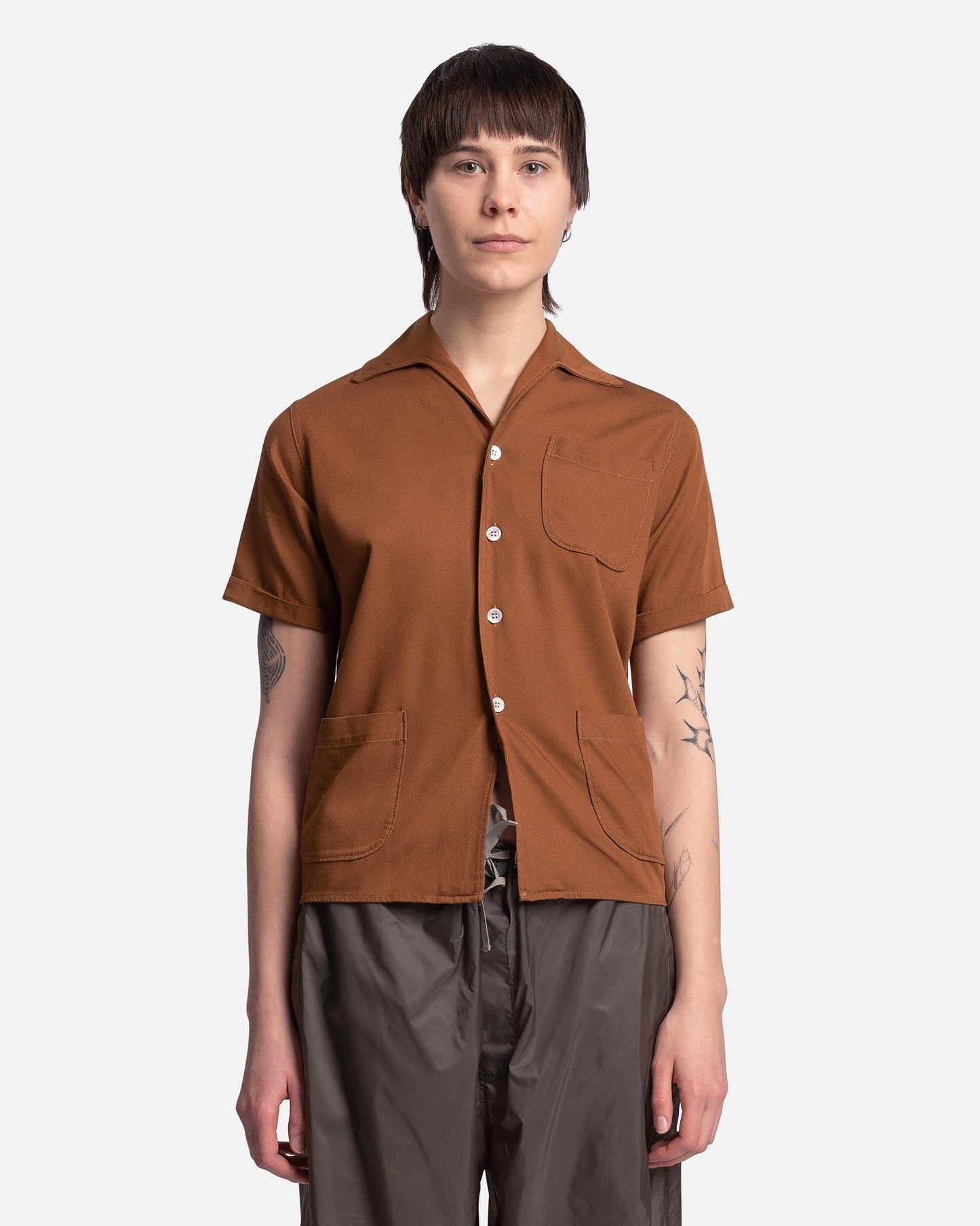 Viscose-Rayon Shirt in Bronze – SVRN