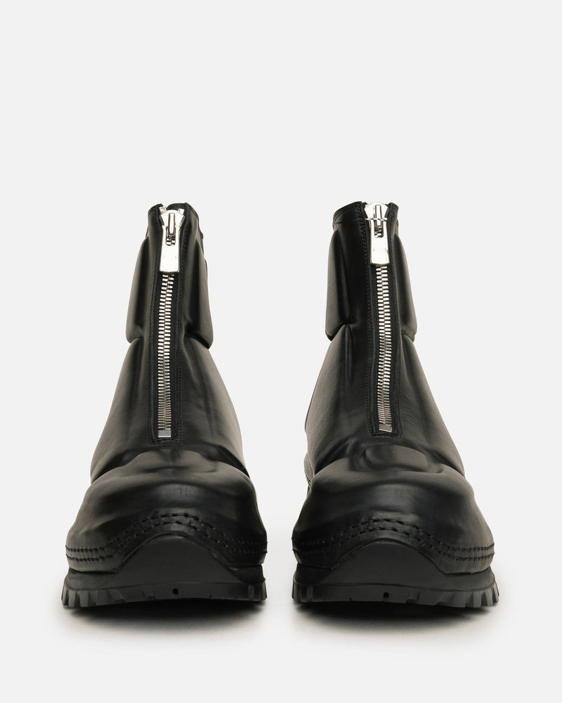 Guidi Men's Boots VSH01 Full Grain Embossed Front Zip Boot in Black