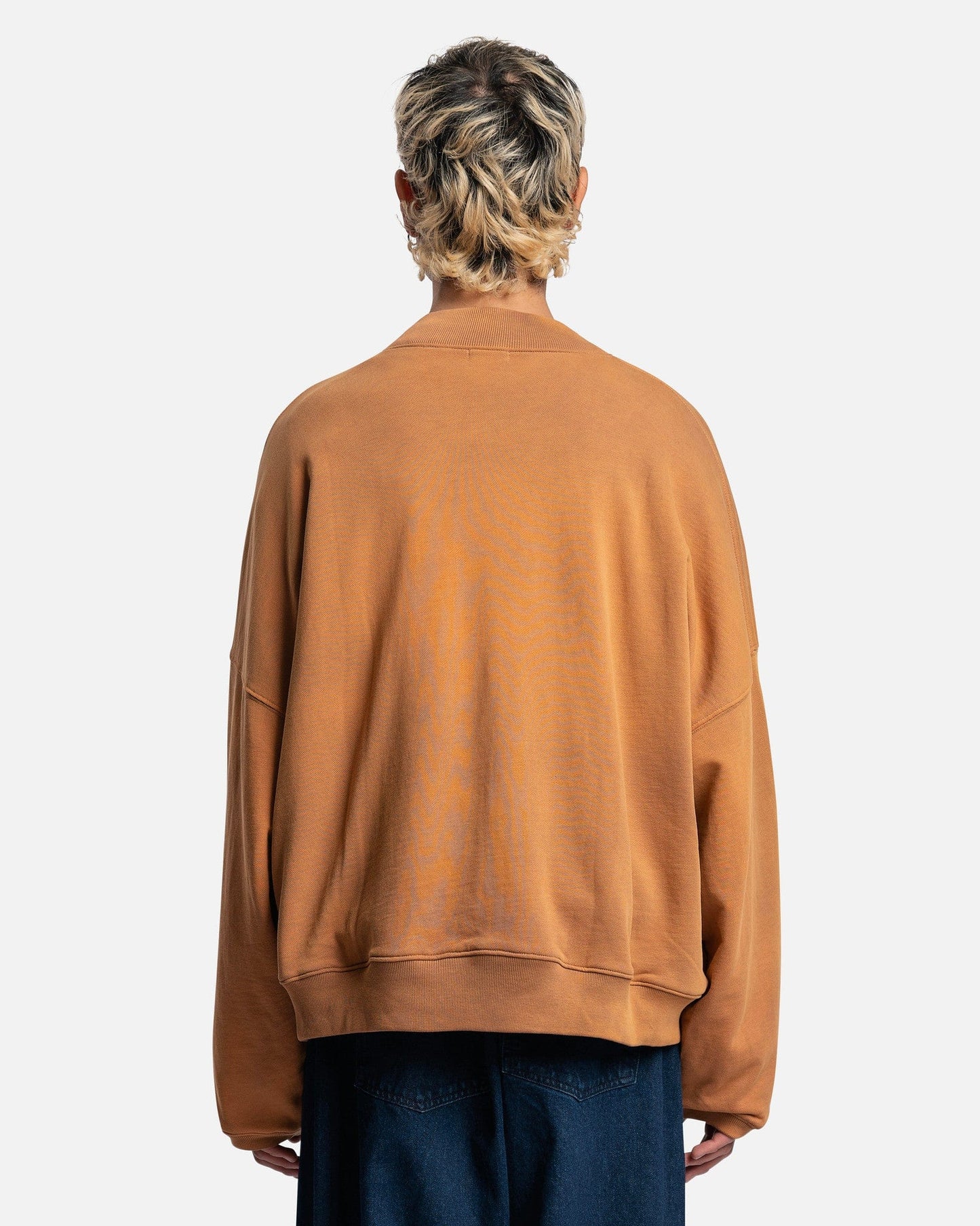 Willy Chavarria Men's Sweatshirts Waffle Lined Bomber Full Zip in Azteca