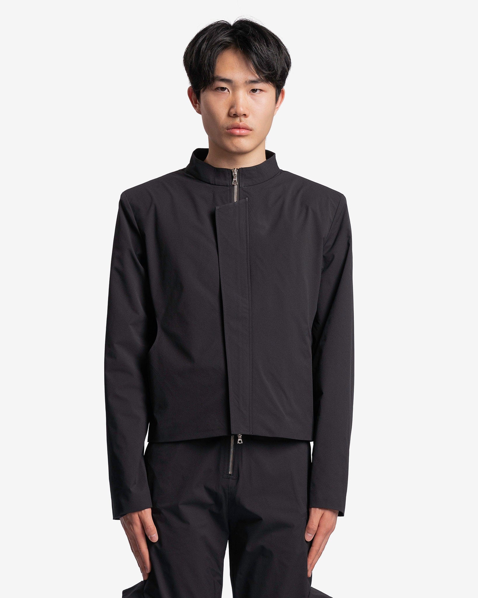 Uncertain Factor Men's Jackets Waist Cutout Casual Suit in Black