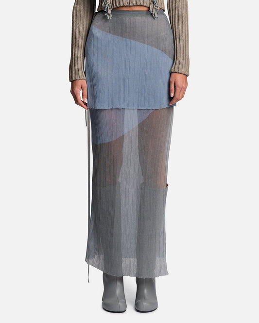 Eckhaus Latta Women Skirts Watercolor Skirt in Nuit