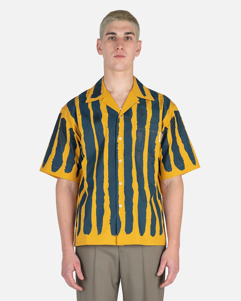Marni Men's Shirts Watercolor Stripe Shirt in Gold