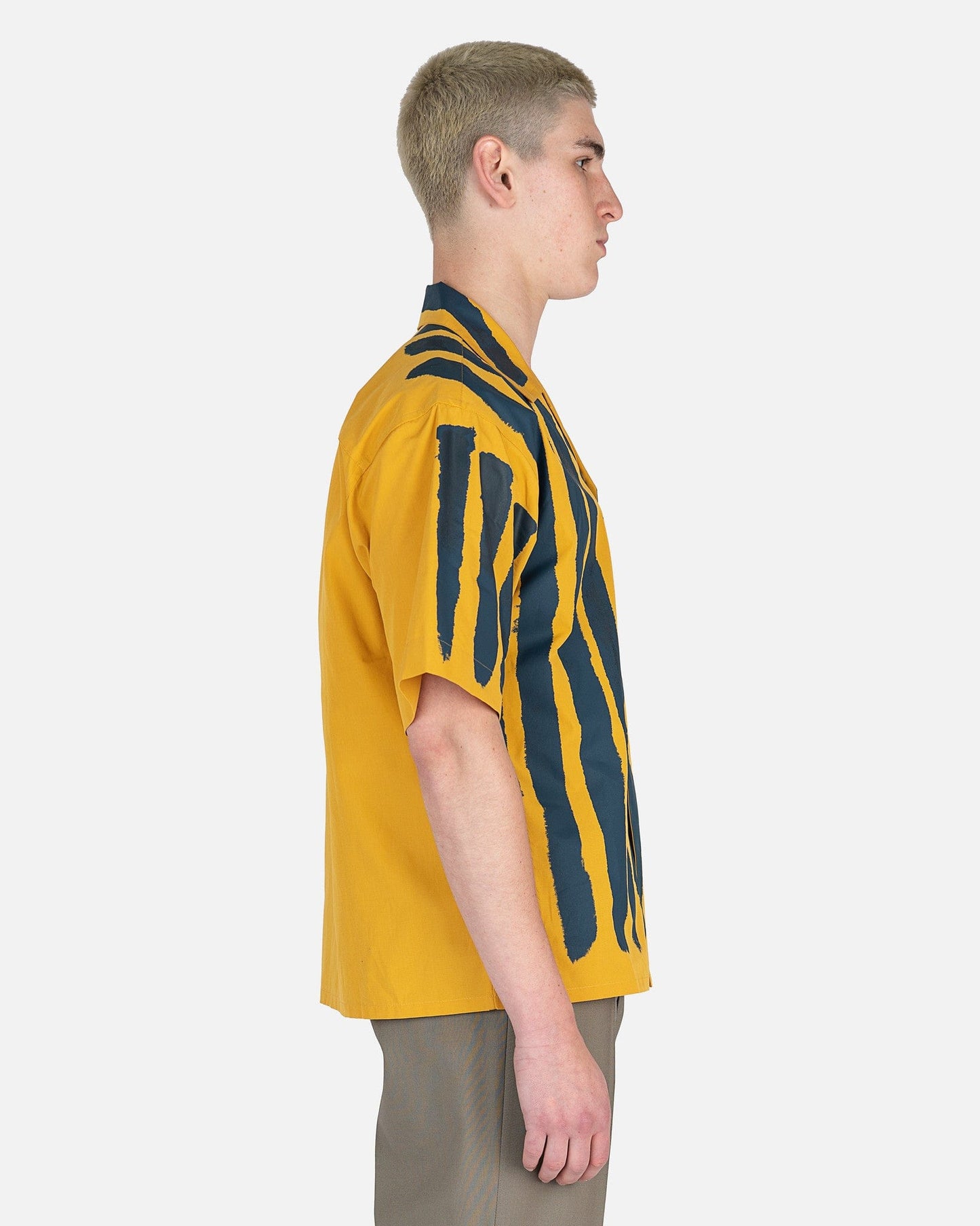 Marni Men's Shirts Watercolor Stripe Shirt in Gold