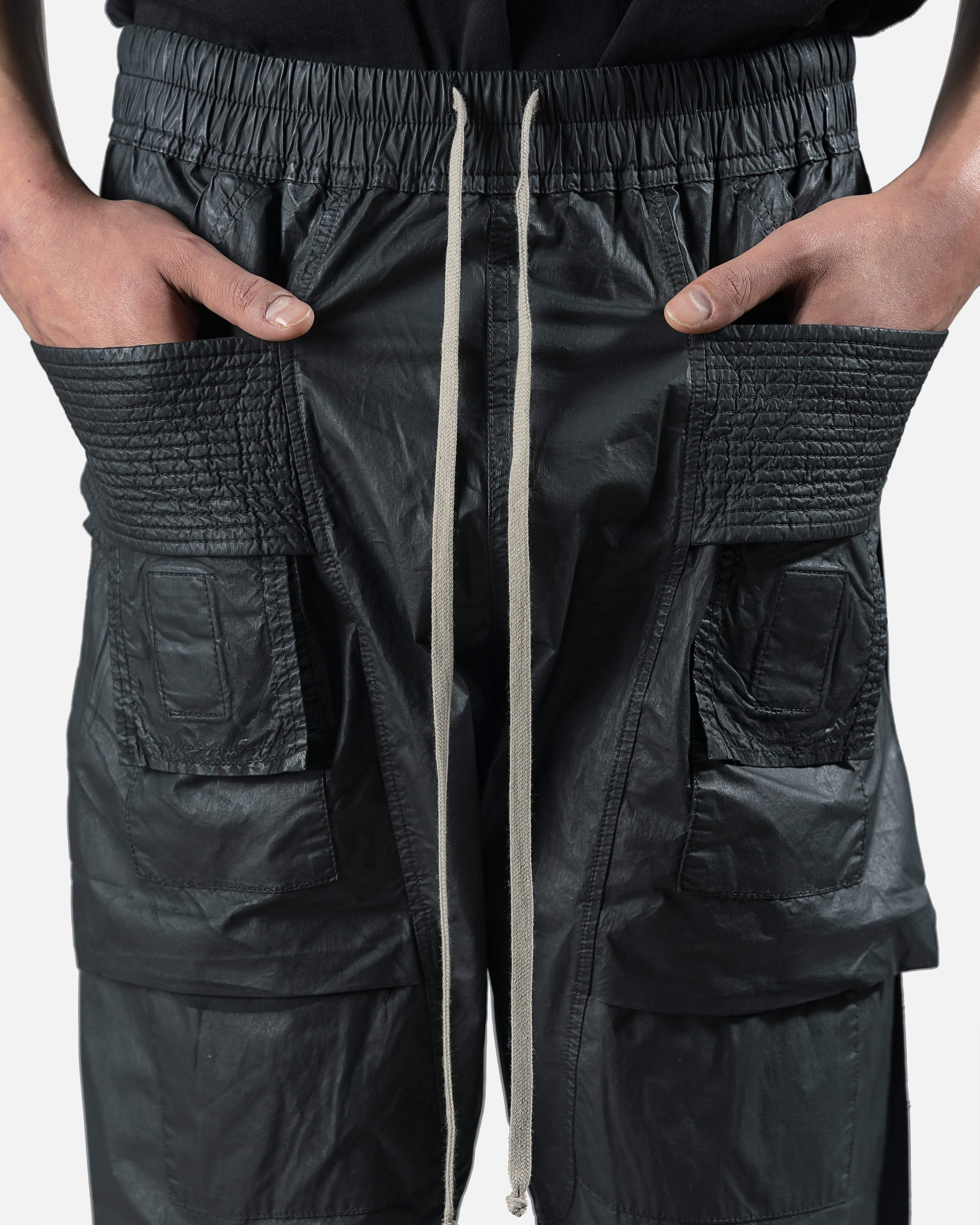Waxed Cropped Creatch Cargo in Black – SVRN