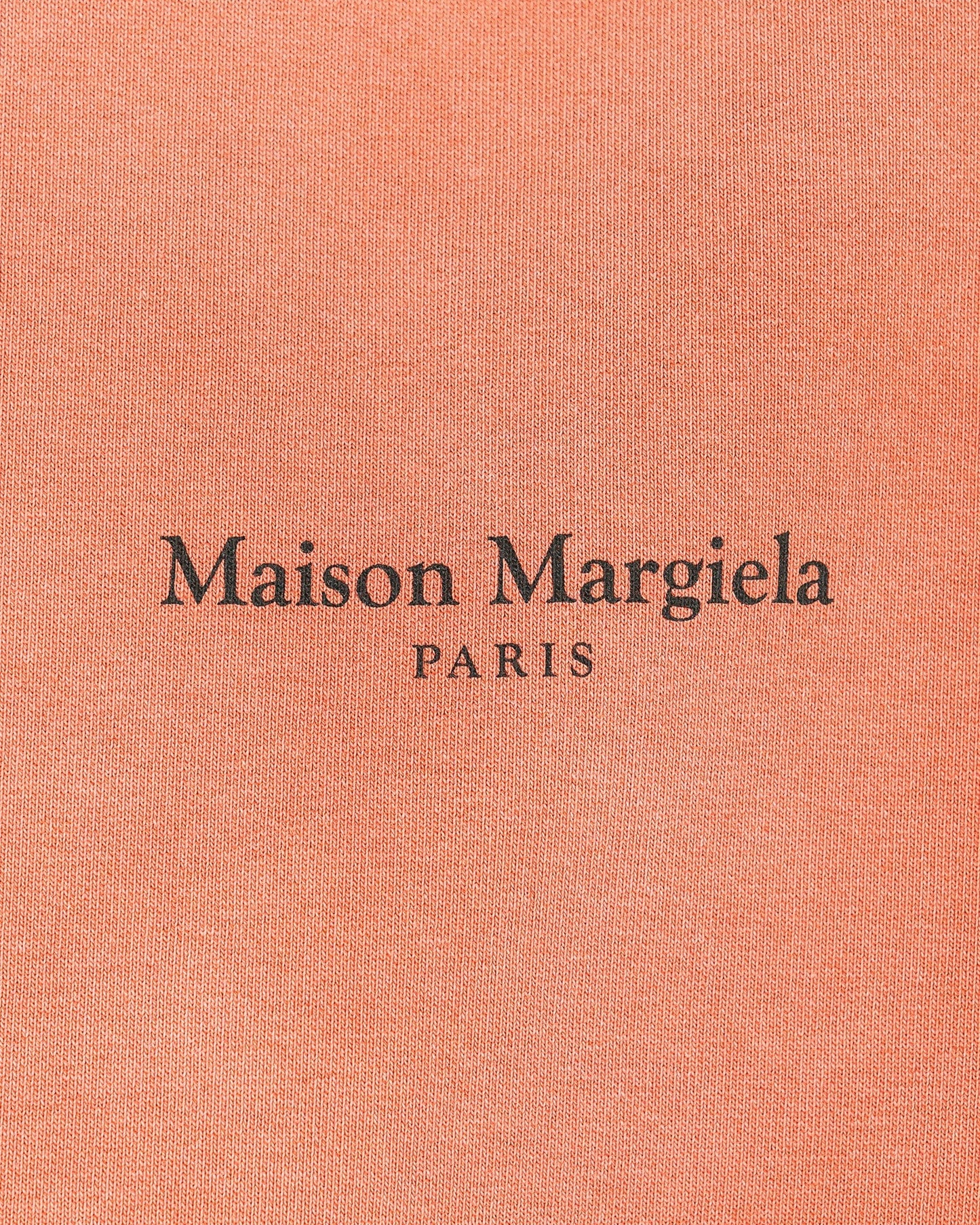 Maison Margiela Men's Sweatshirts Weathered Hoodie in Orange