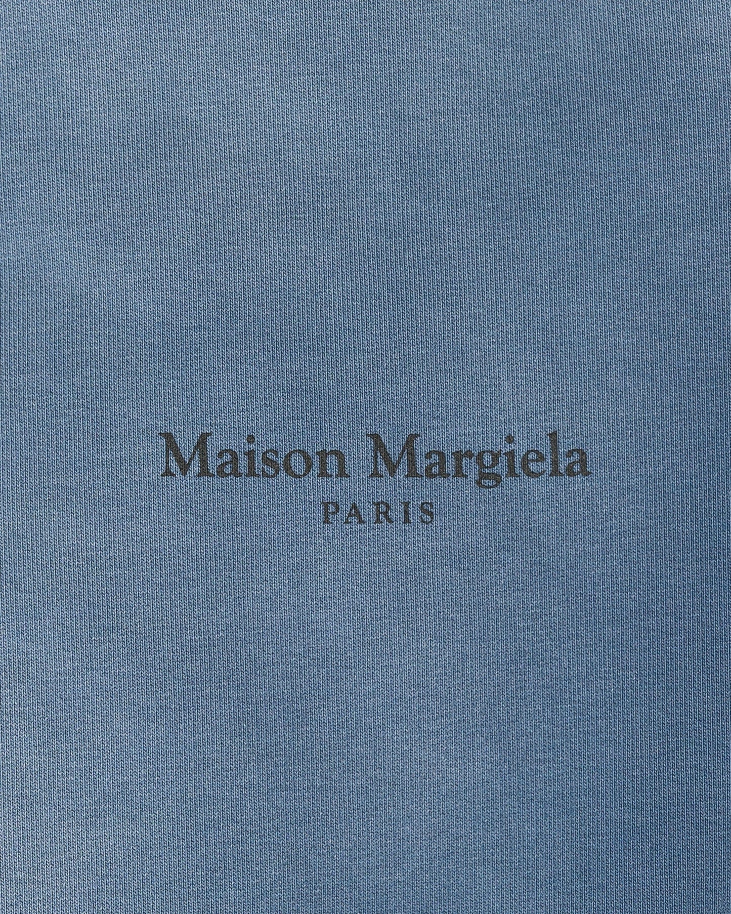 Maison Margiela Men's Sweatshirts Weathered Hoodie in Slate Blue