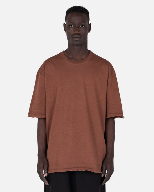 Maison Margiela Men's T-Shirts Weathered T-Shirt in Faded Red