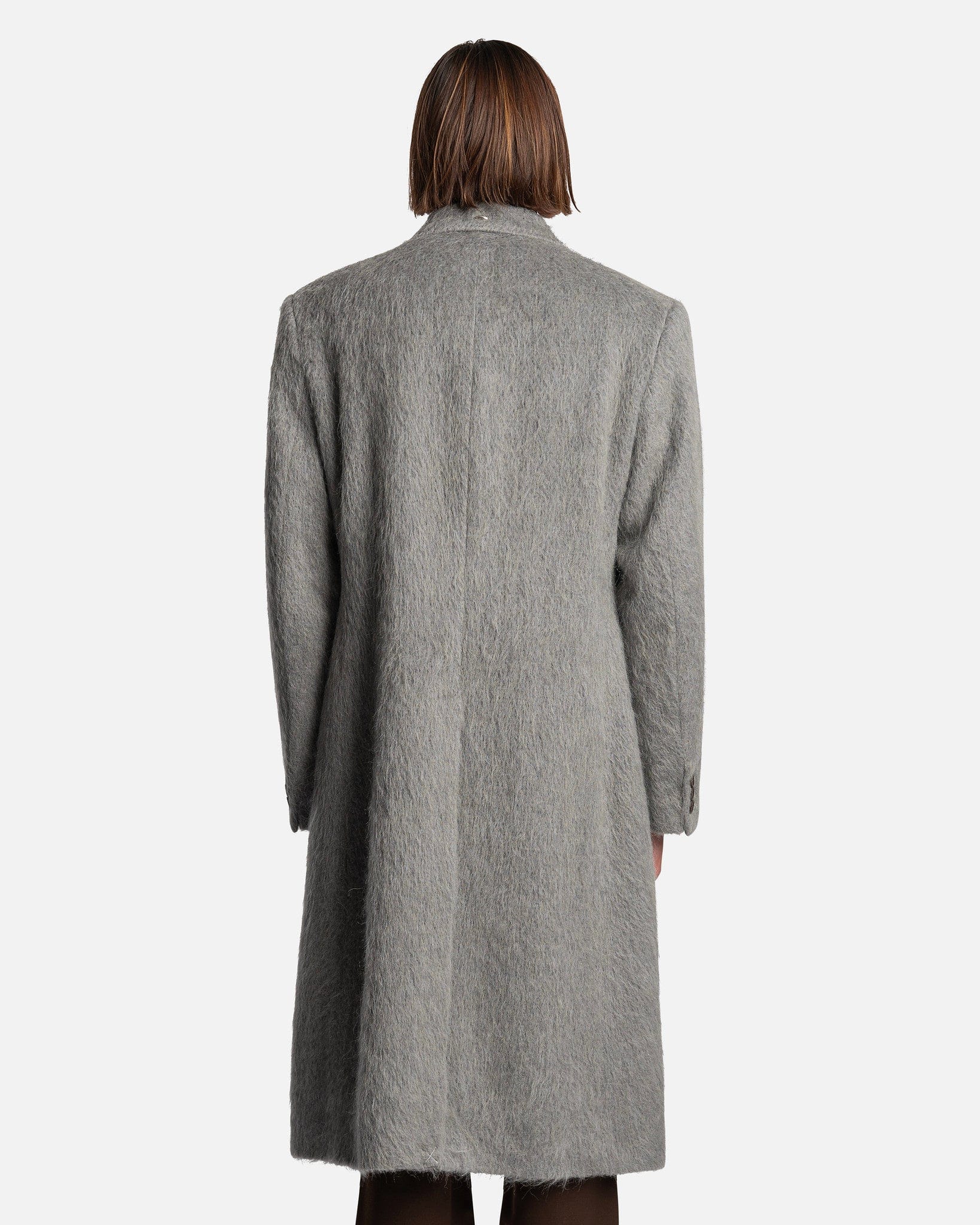 Whale Coat in Wishkah Grey Hairy Alpaca