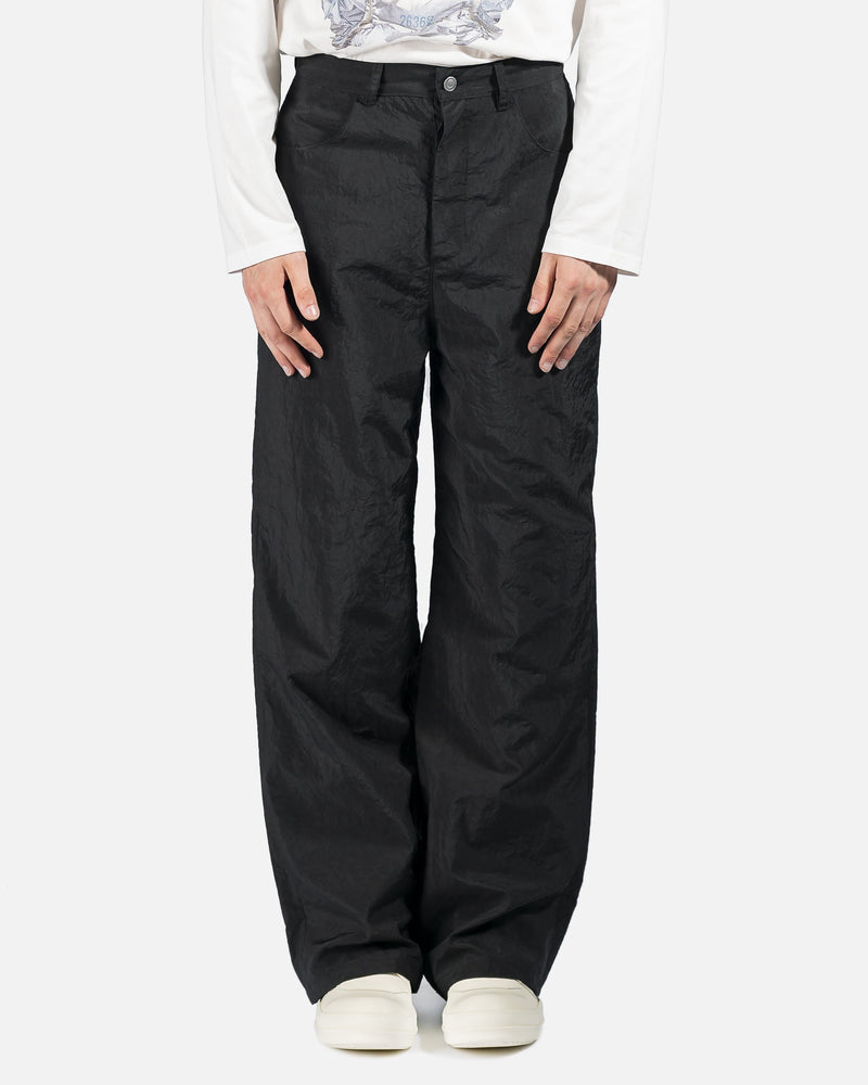 KANGHYUK Men's Pants Wide Airbag Trouser in Black
