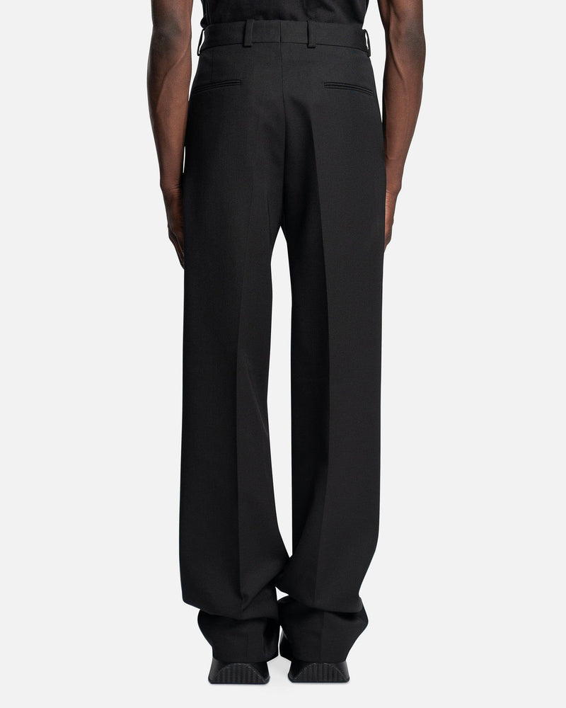 Botter Men's Pants Wide Classic Trousers with Pleats in Black