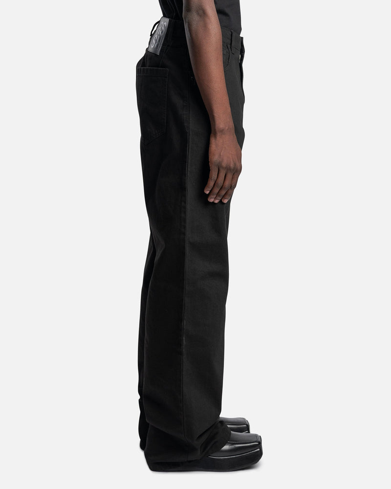Wide Fit Denim Workwear Pants in Black