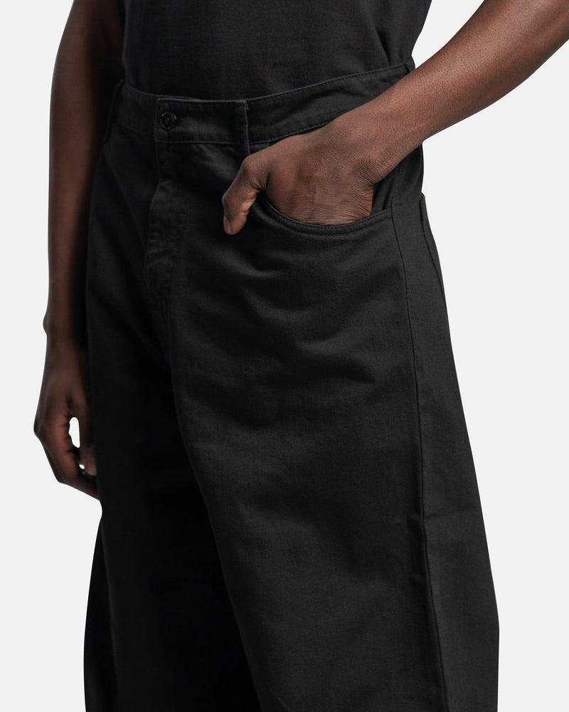 Raf Simons Men's Pants Wide Fit Denim Workwear Pants in Black