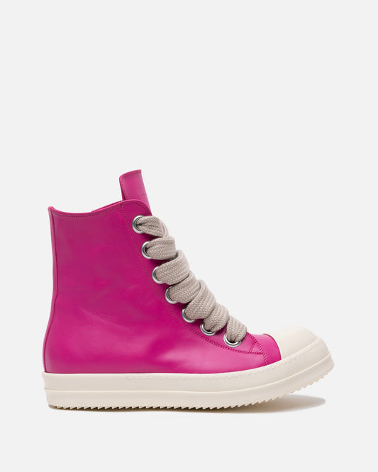 Rick Owens Men's Sneakers Wide Lace Ramones in Hot Pink/Milk