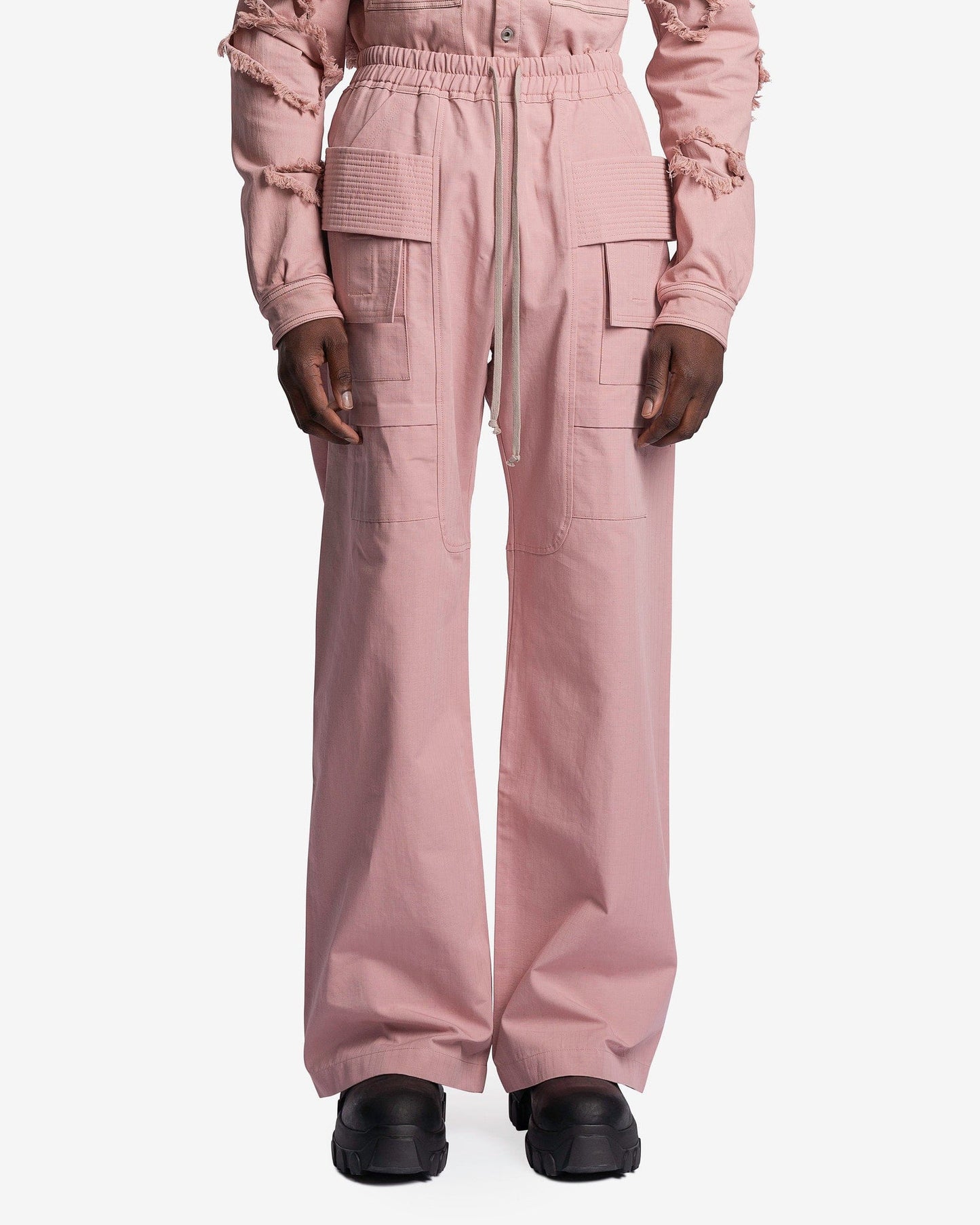 Wide Leg Creatch Cargo Drawstring in Faded Pink – SVRN