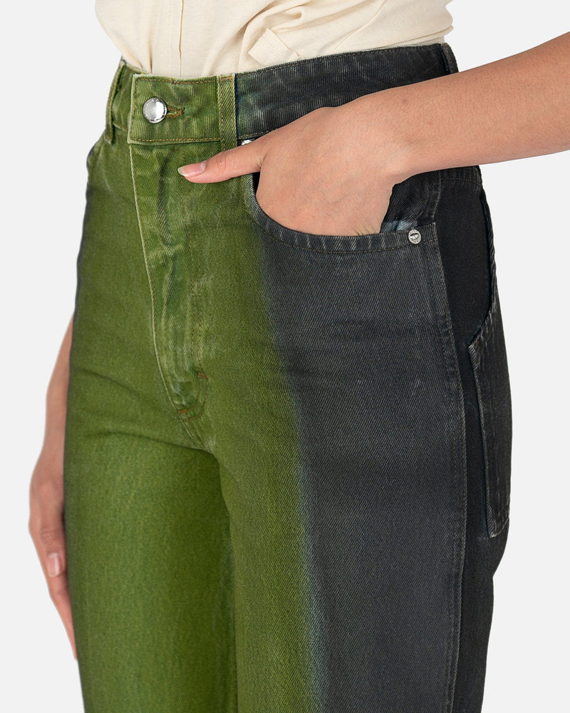 Eckhaus Latta Women Pants Wide Leg Jean in Slim Spray