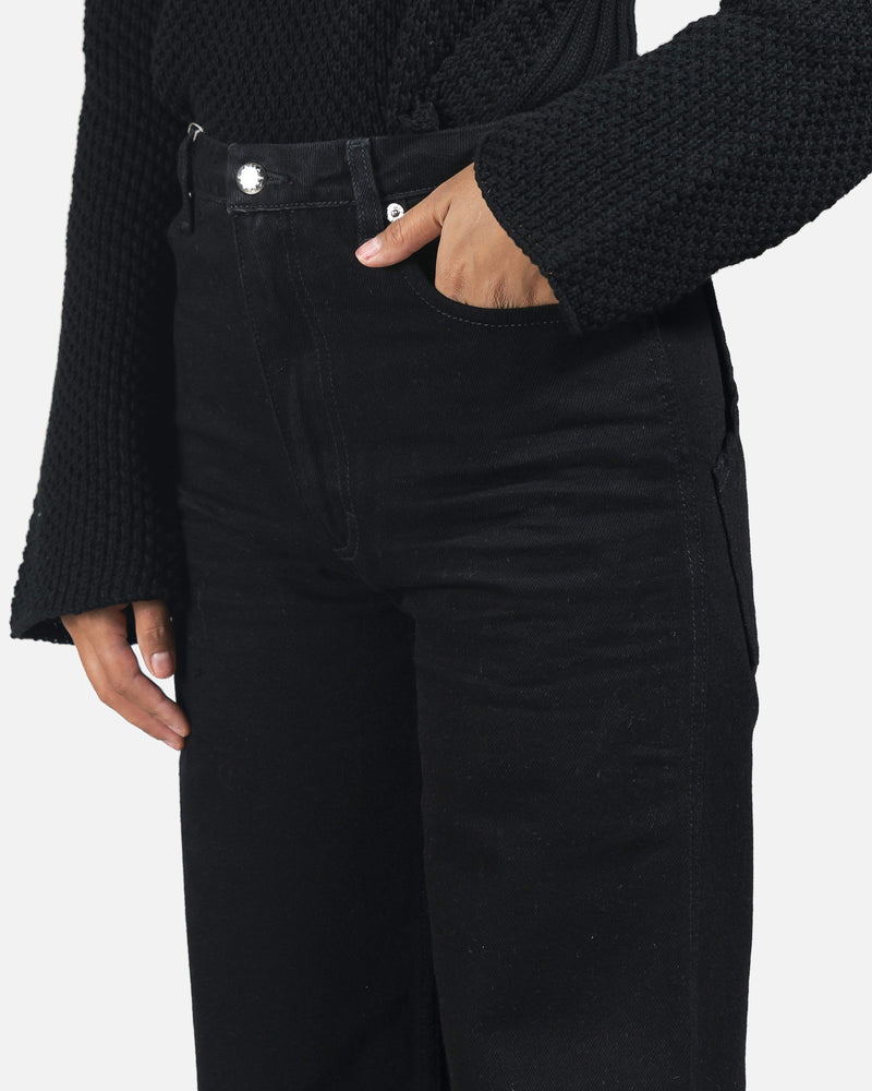 Eckhaus Latta Women Pants Wide Leg Jeans in Almost Black