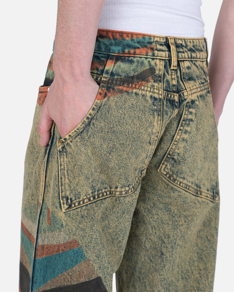 Eckhaus Latta Men's Jeans Wide Leg Jeans in Sunstone