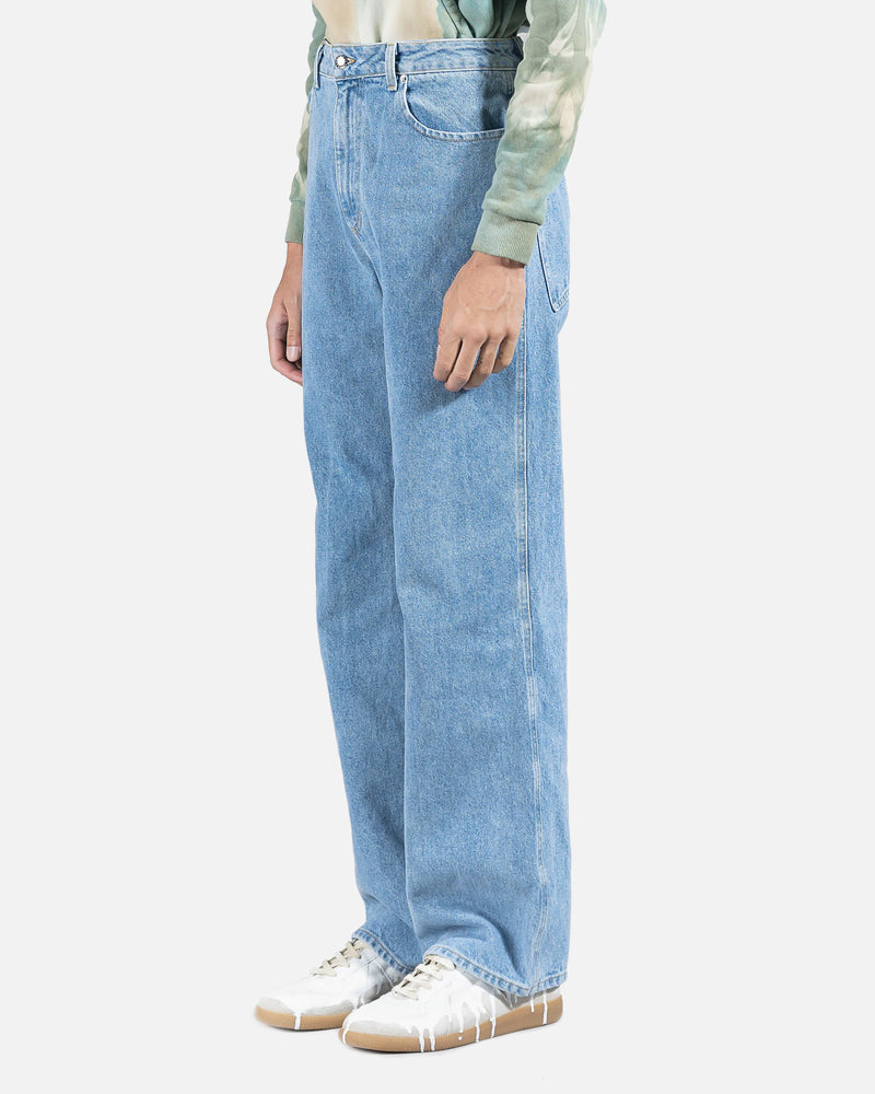 Eckhaus Latta Men's Pants Wide Leg Jeans in True Blue