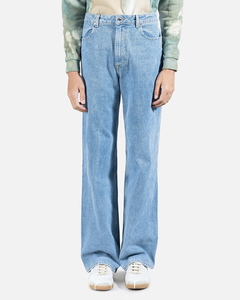 Eckhaus Latta Men's Pants Wide Leg Jeans in True Blue