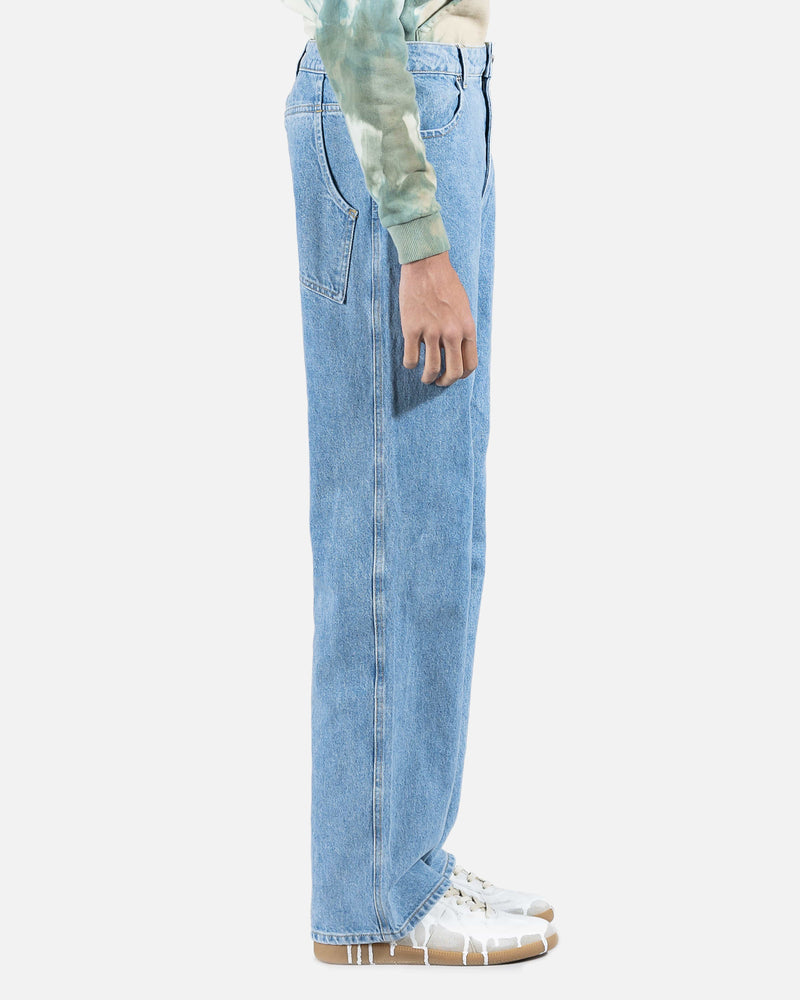 Eckhaus Latta Men's Pants Wide Leg Jeans in True Blue