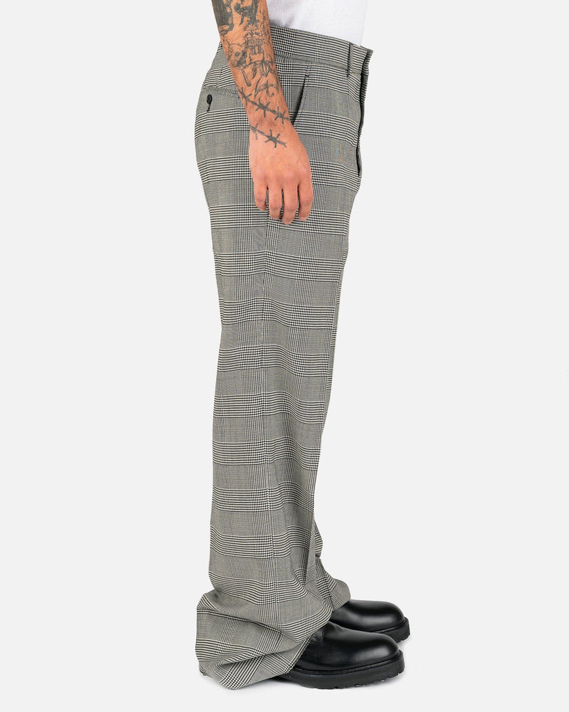 VETEMENTS Men's Pants Wide Leg Tailored Pants in Grey Check