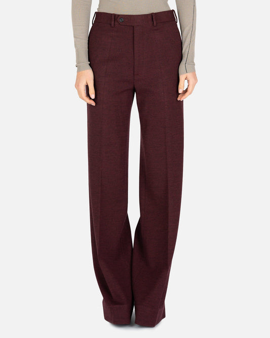 Maison Margiela Women Pants Wide Leg Trousers in Burgundy