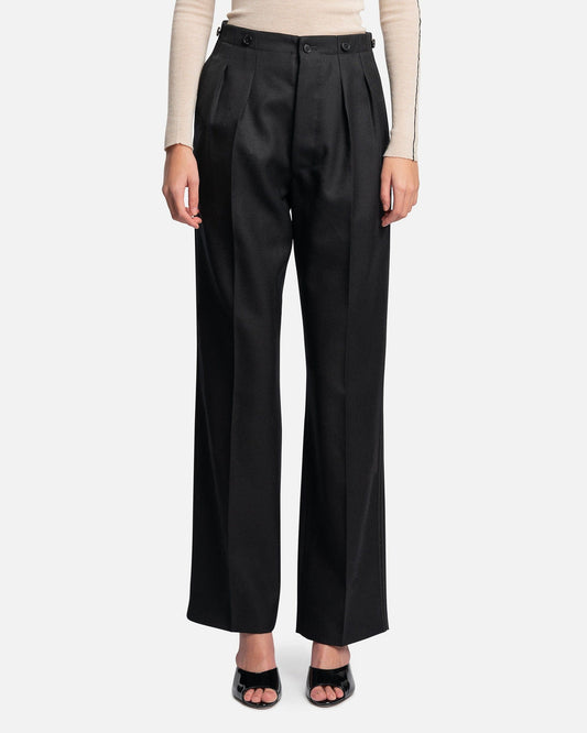 Maison Margiela Women Pants Wide Legged Trousers in Black