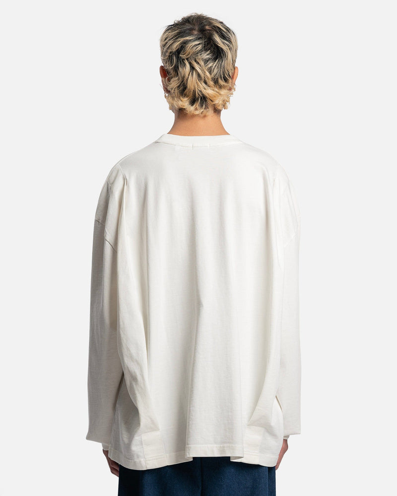 Willy Chavarria Men's T-Shirts Willy Bite Me Long Sleeve in Bright White