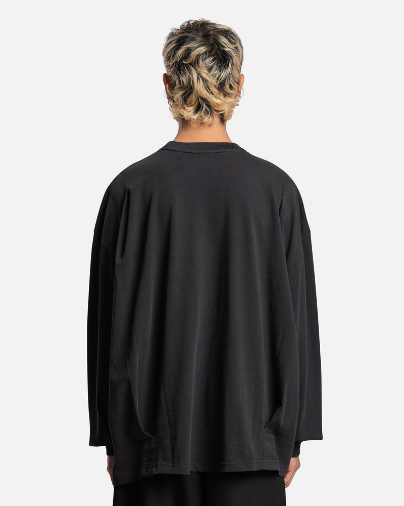 Willy Chavarria Men's T-Shirts Willy Bite Me Long Sleeve in Jet Black